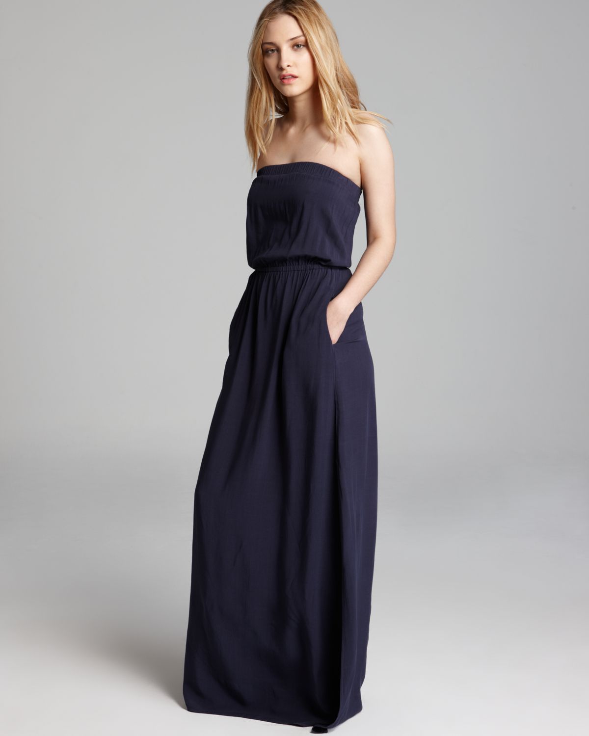 lyst-splendid-dress-strapless-maxi-in-blue