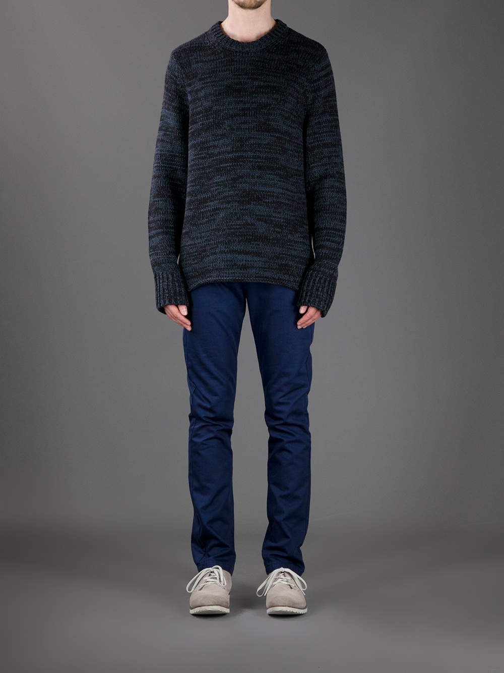 Acne Studios Helsinki Sweater in Black (Gray) for Men - Lyst