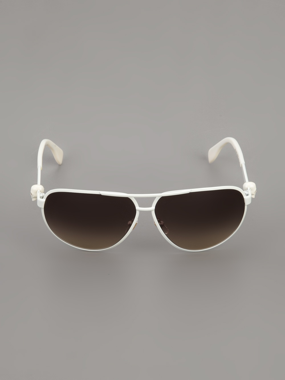 Alexander McQueen Aviator Sunglasses in White for Men Lyst