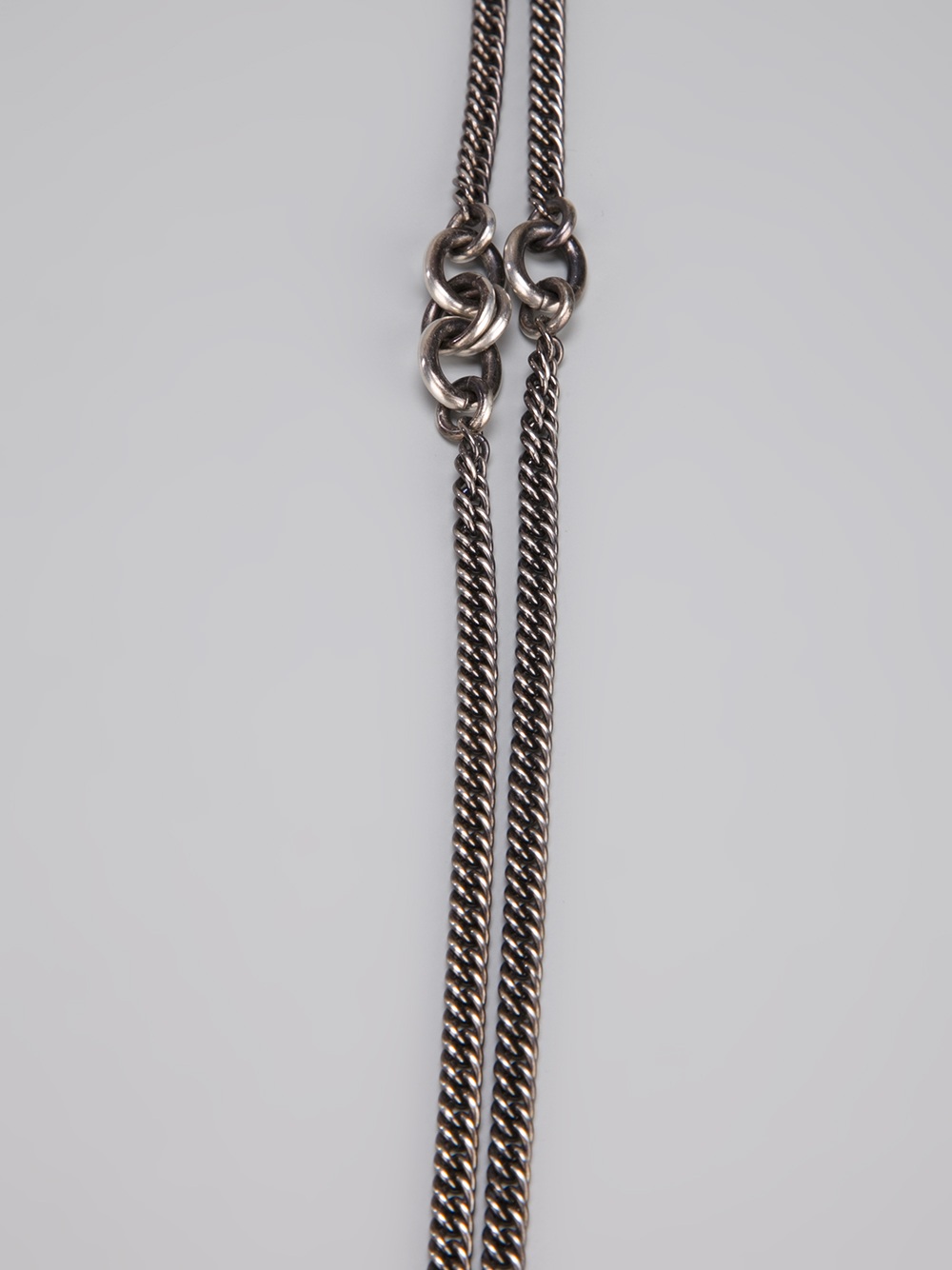 Ann Demeulemeester Double Chain Necklace in Silver (Metallic) Lyst
