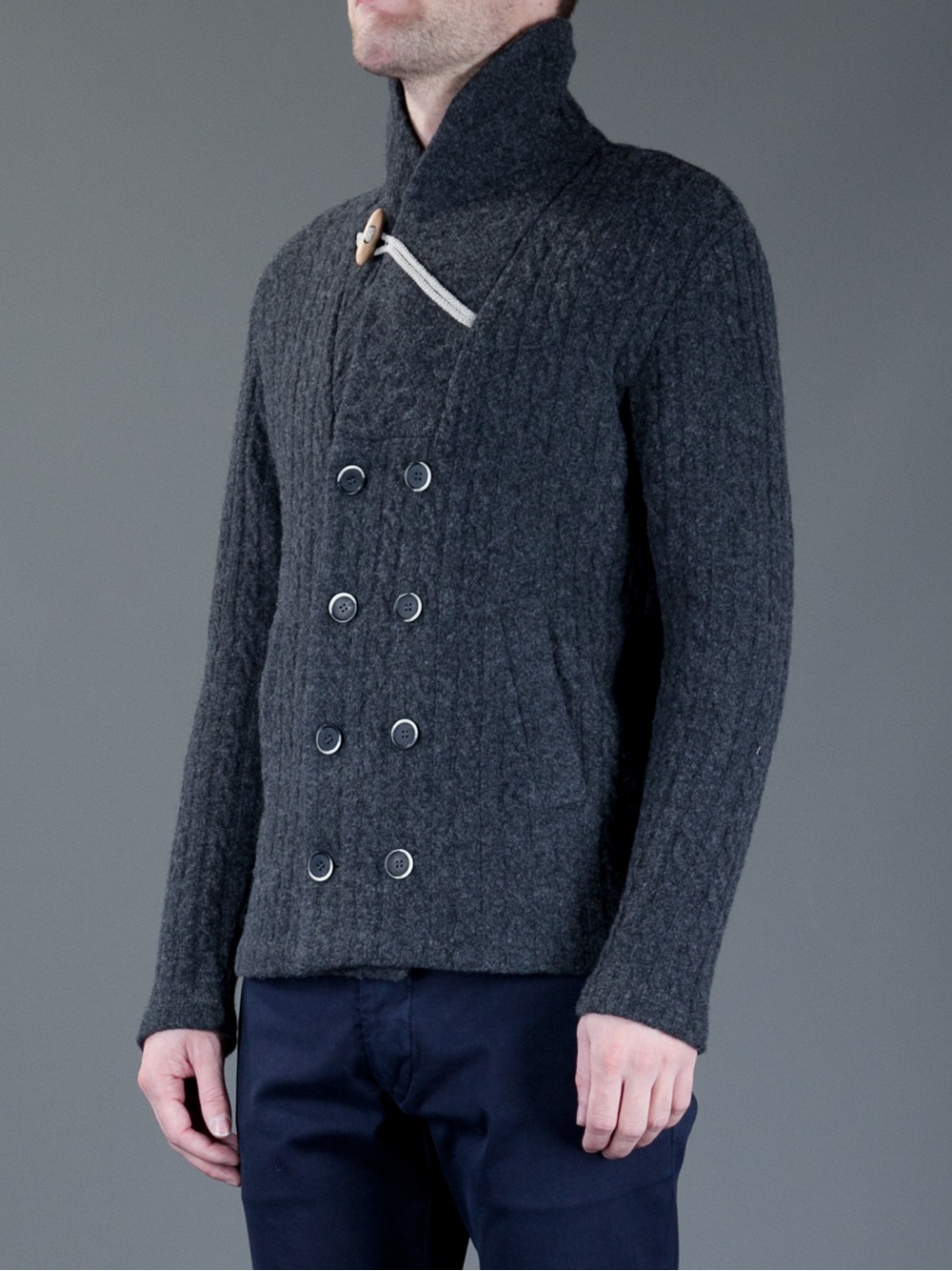 Barena Double Breasted Cardigan in Grey (Gray) for Men Lyst