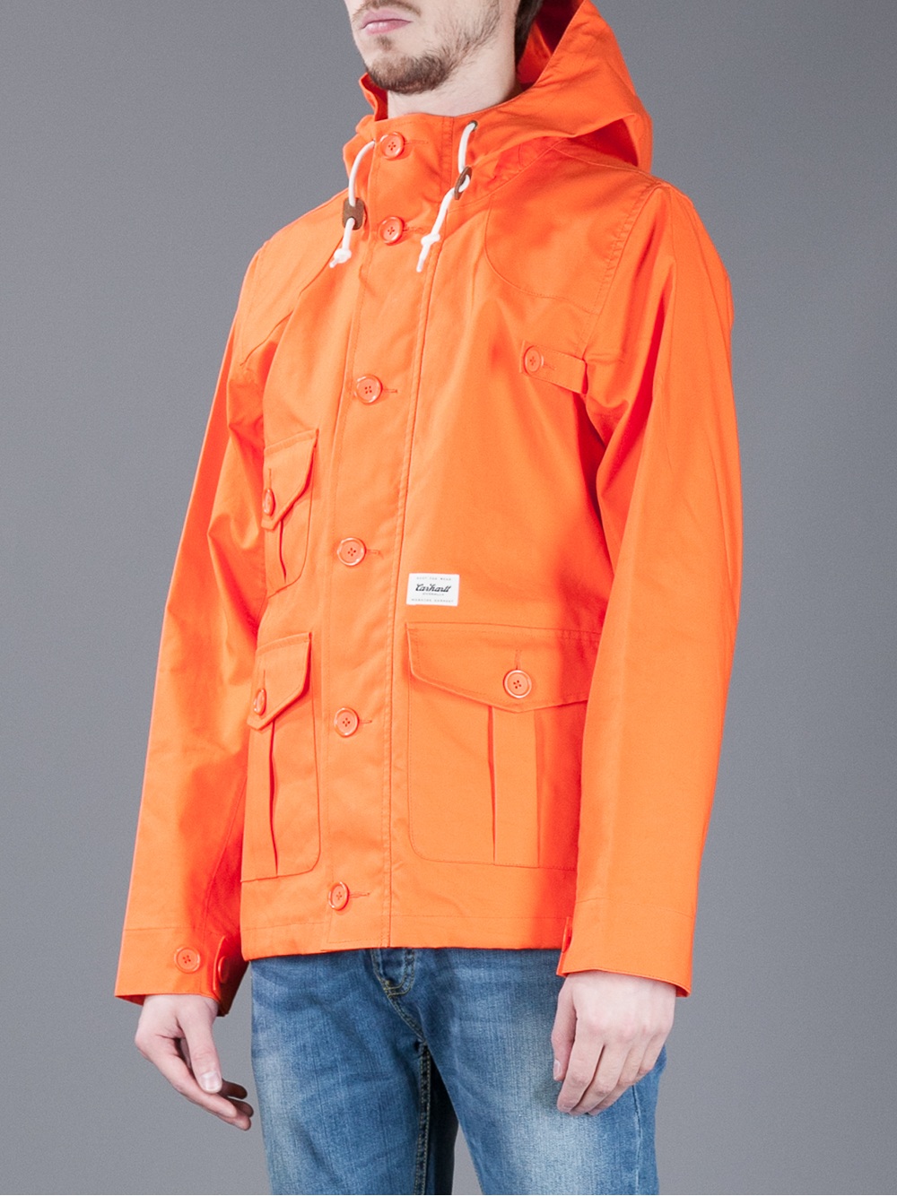Carhartt Blast Orange Duffle Coat for Men - Lyst