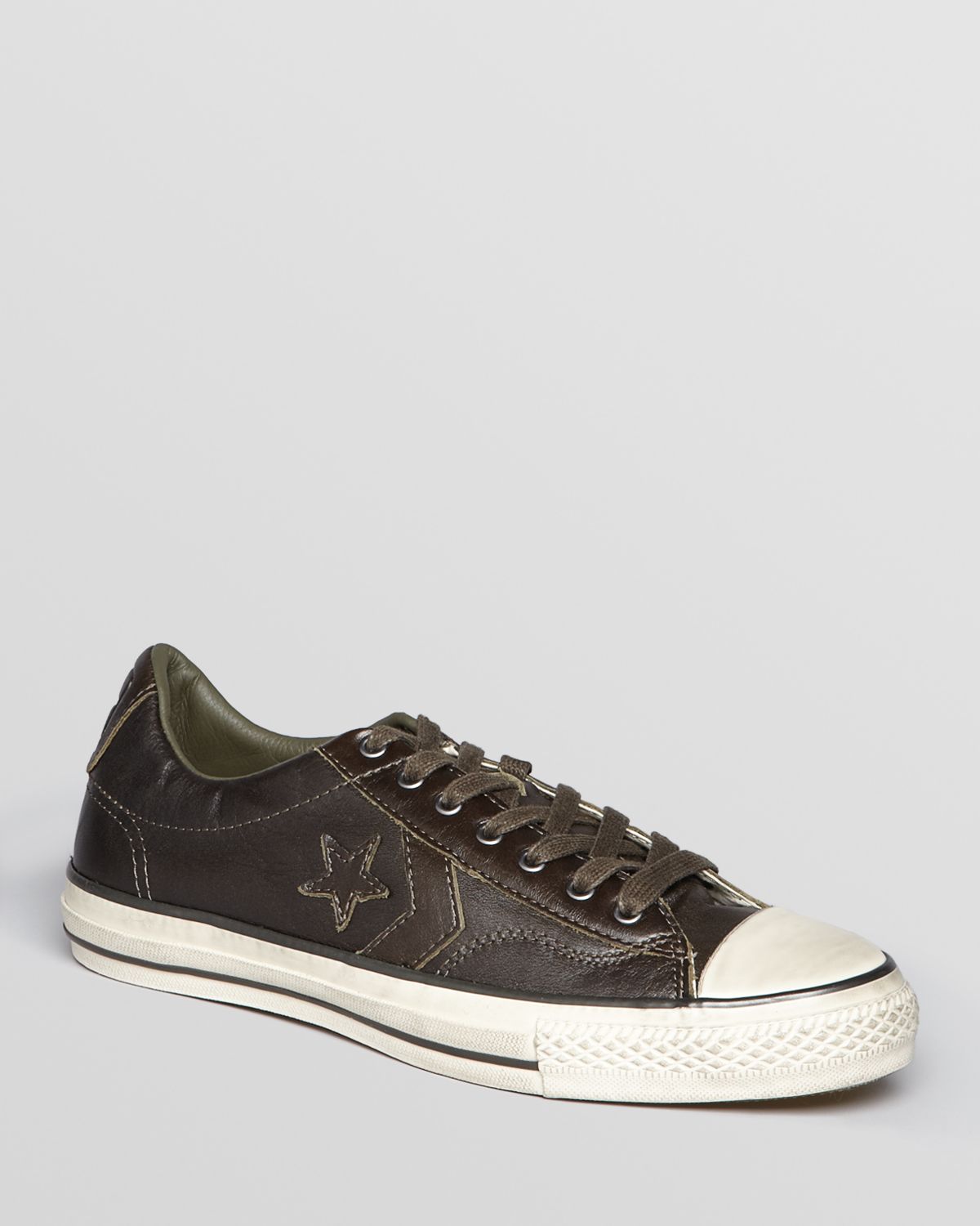 Converse By John Varvatos Player Burnished Leather Low Top Sneakers in  Black for Men | Lyst