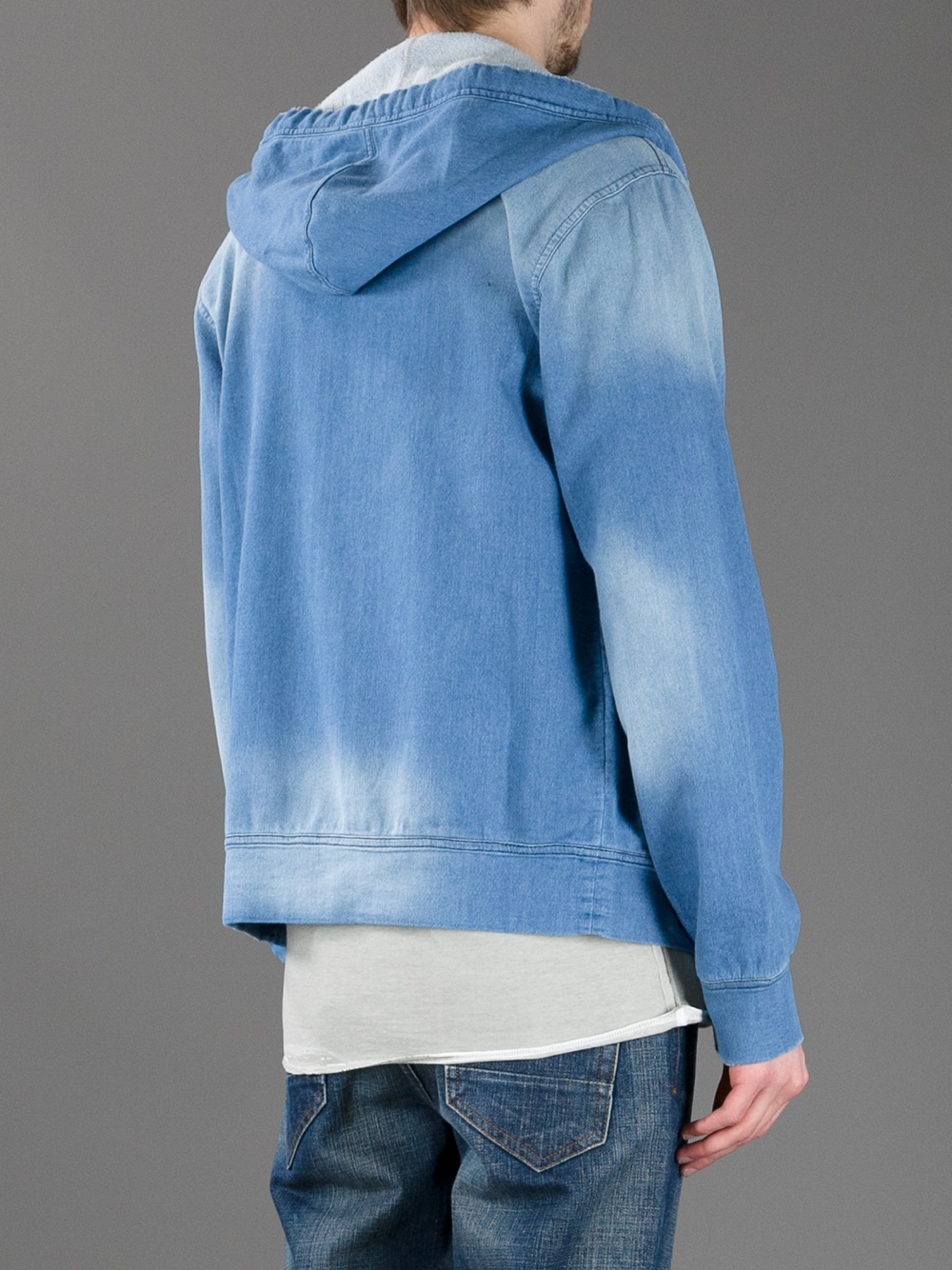 Lyst Dolce & Gabbana Denim Hoodie in Blue for Men