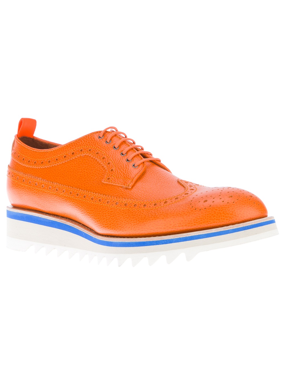 DSquared² Serrated Sole Brogues in Orange for Men | Lyst UK