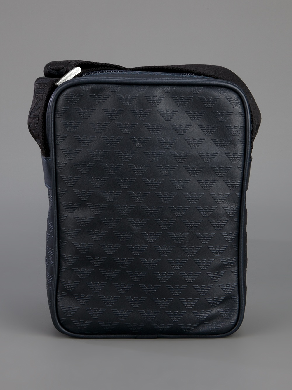 Emporio Armani Logo Embossed Crossbody Bag in Blue (Black) for Men Lyst