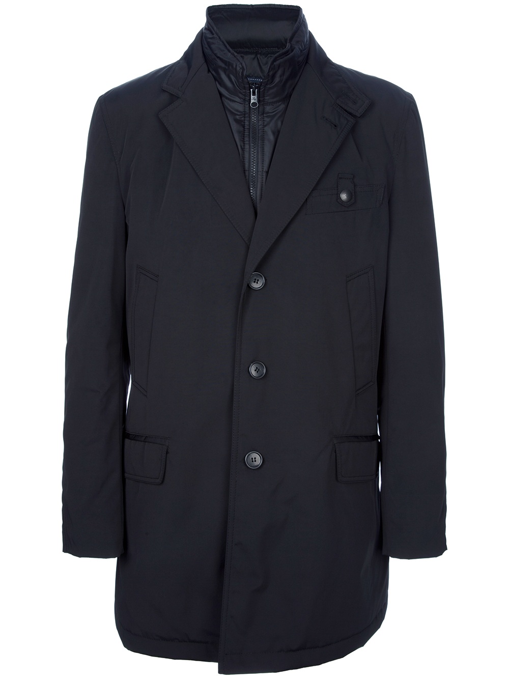 Fay Driving Coat in Black for Men - Lyst