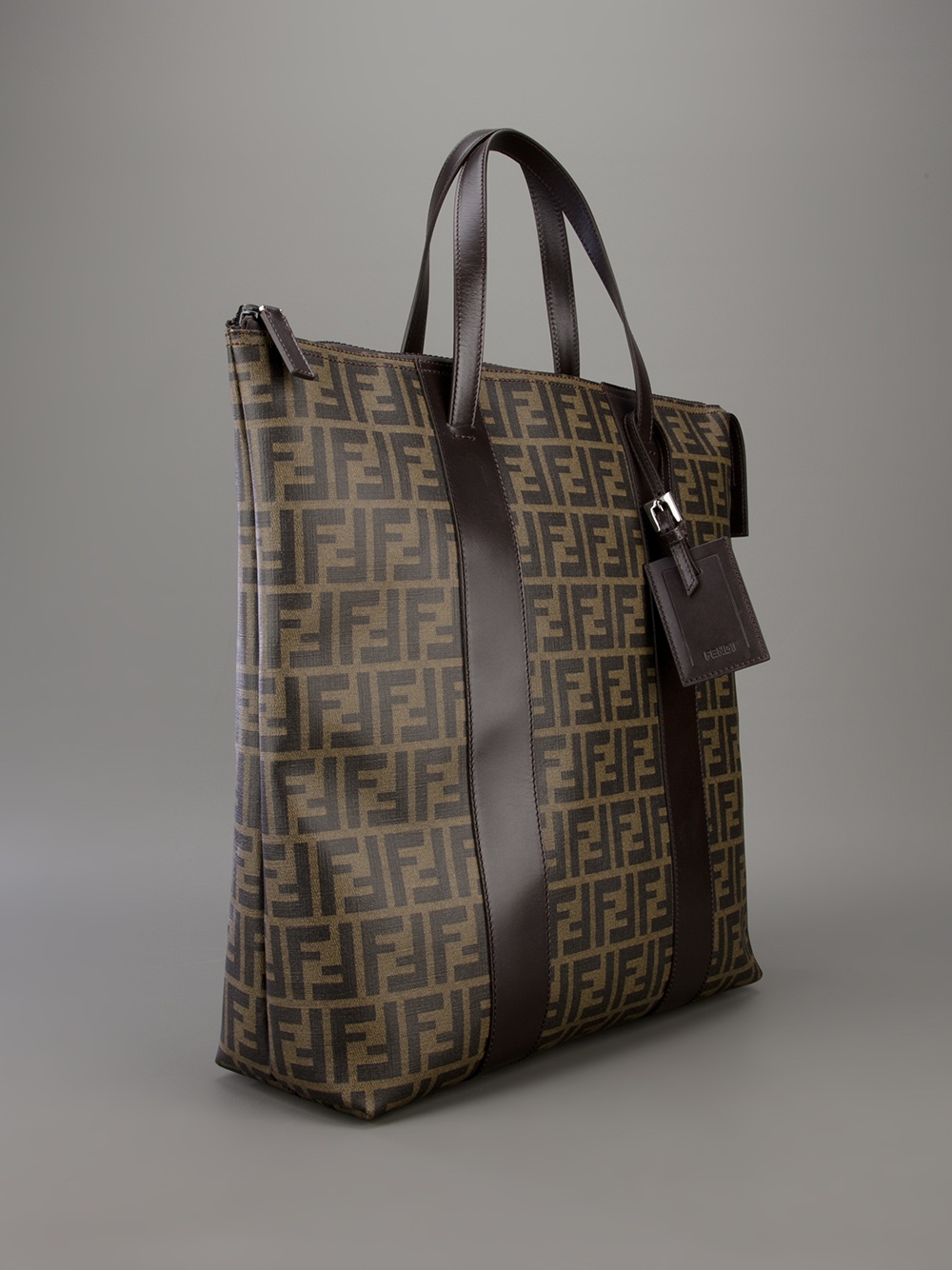 fendi zucca shopper tote