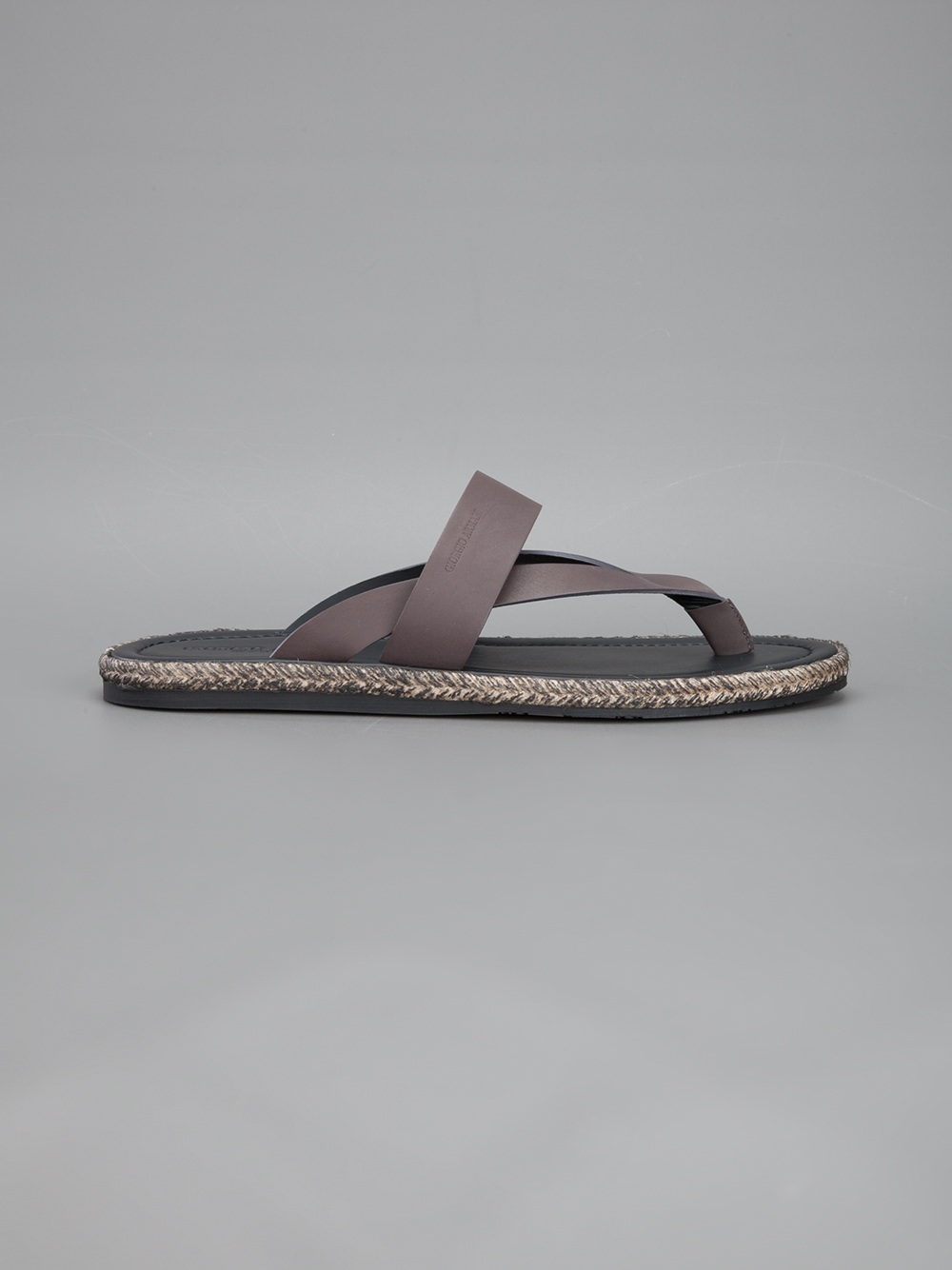 Giorgio Armani Layered Thong Sandal in Brown for Men - Lyst