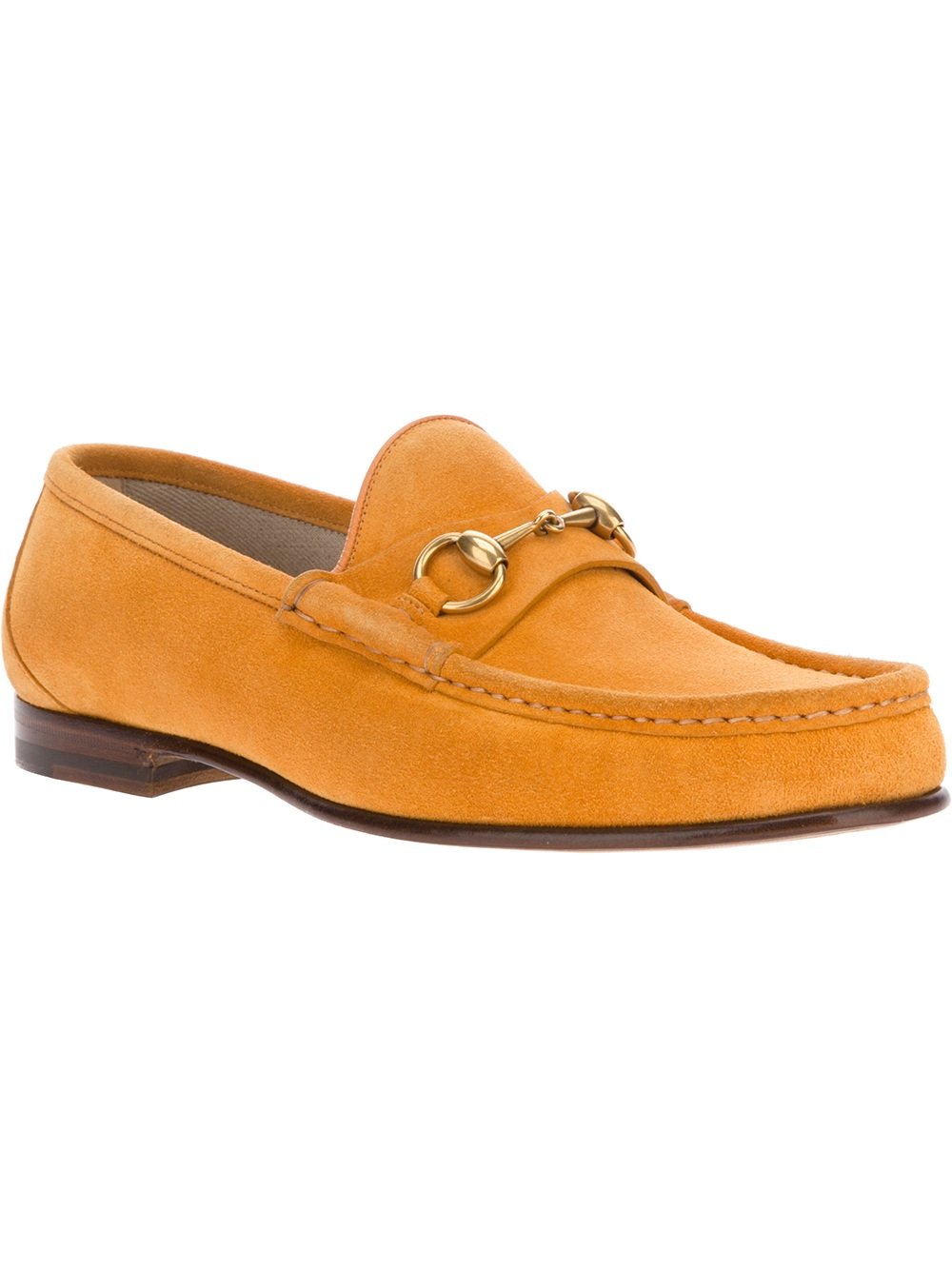 Gucci Suede Loafers in Orange for Men 