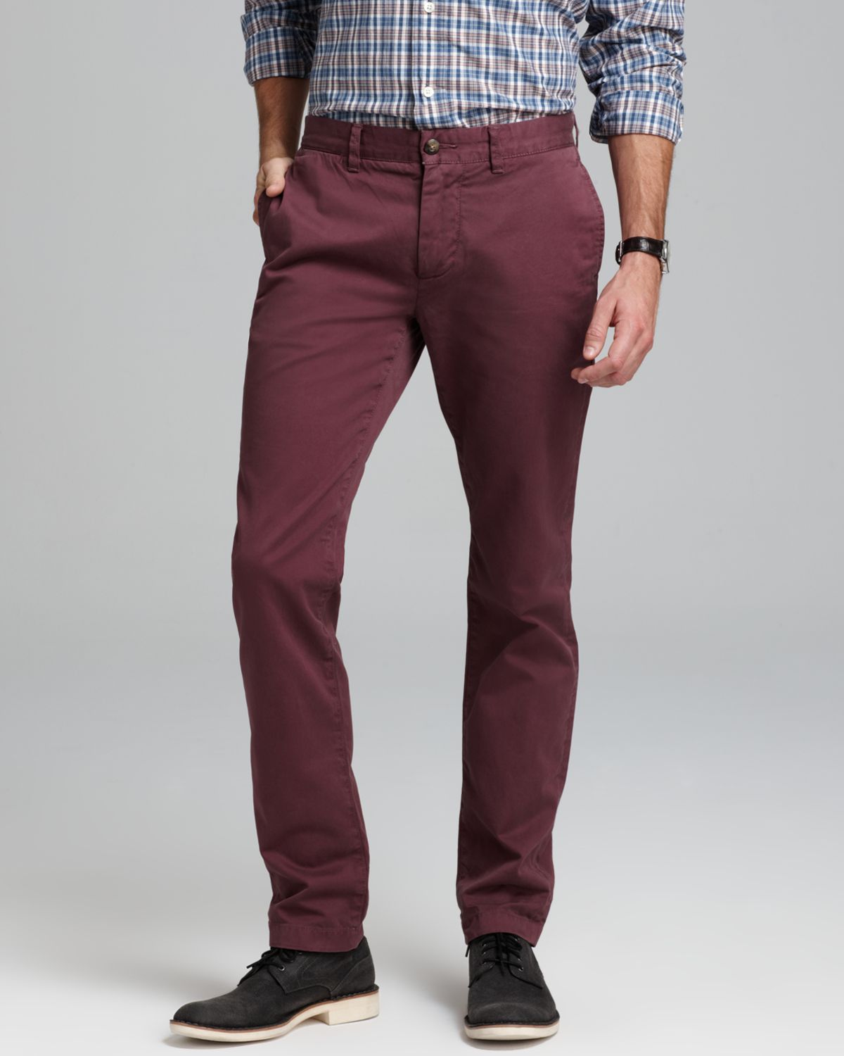 Jack Spade Dixon Slim Chino Pants in Red for Men (Eggplant) | Lyst