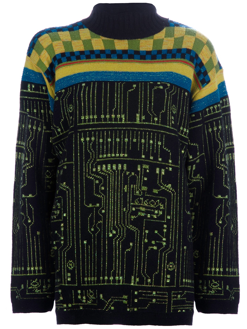 Jean Paul Gaultier Circuit Board Sweater in Black - Lyst