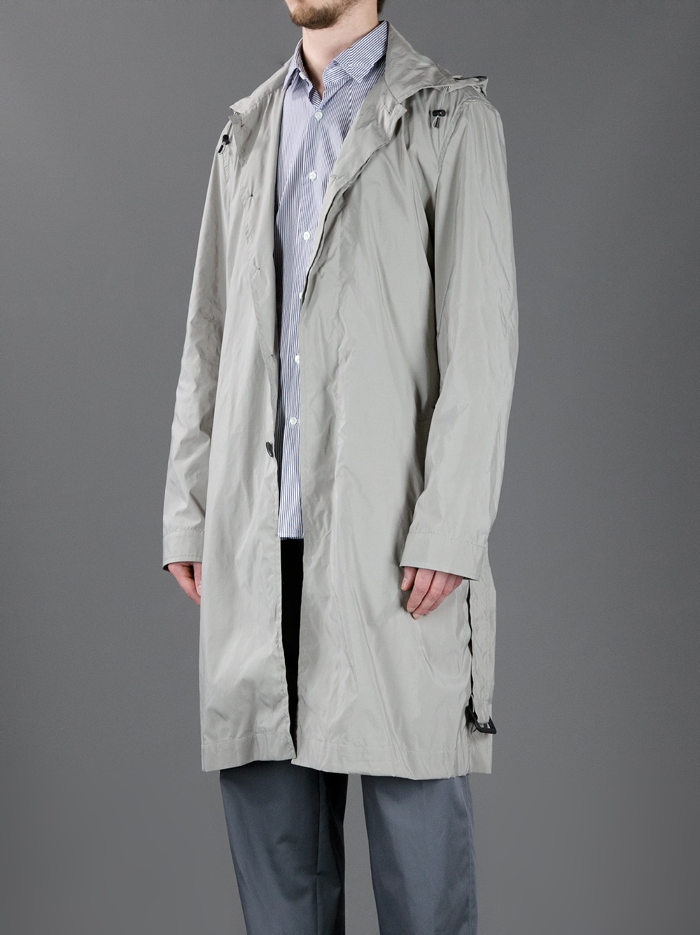 Lanvin Metallic Trench Coat In Brown Lyst Double Ted Trench Coat