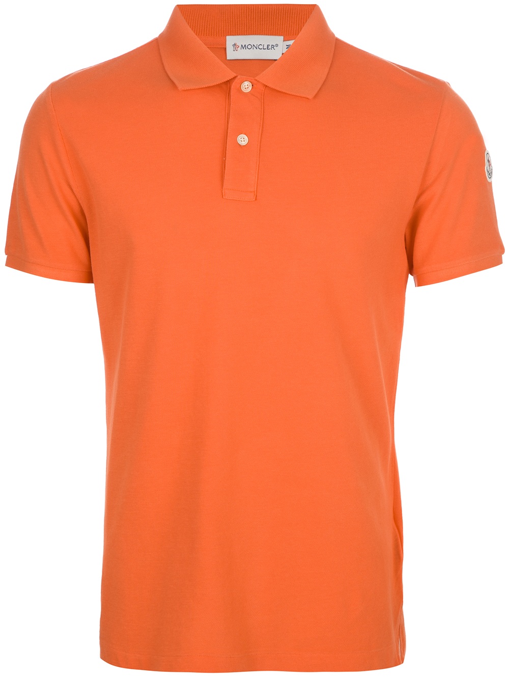 Moncler Classic Polo Shirt in Orange for Men - Lyst