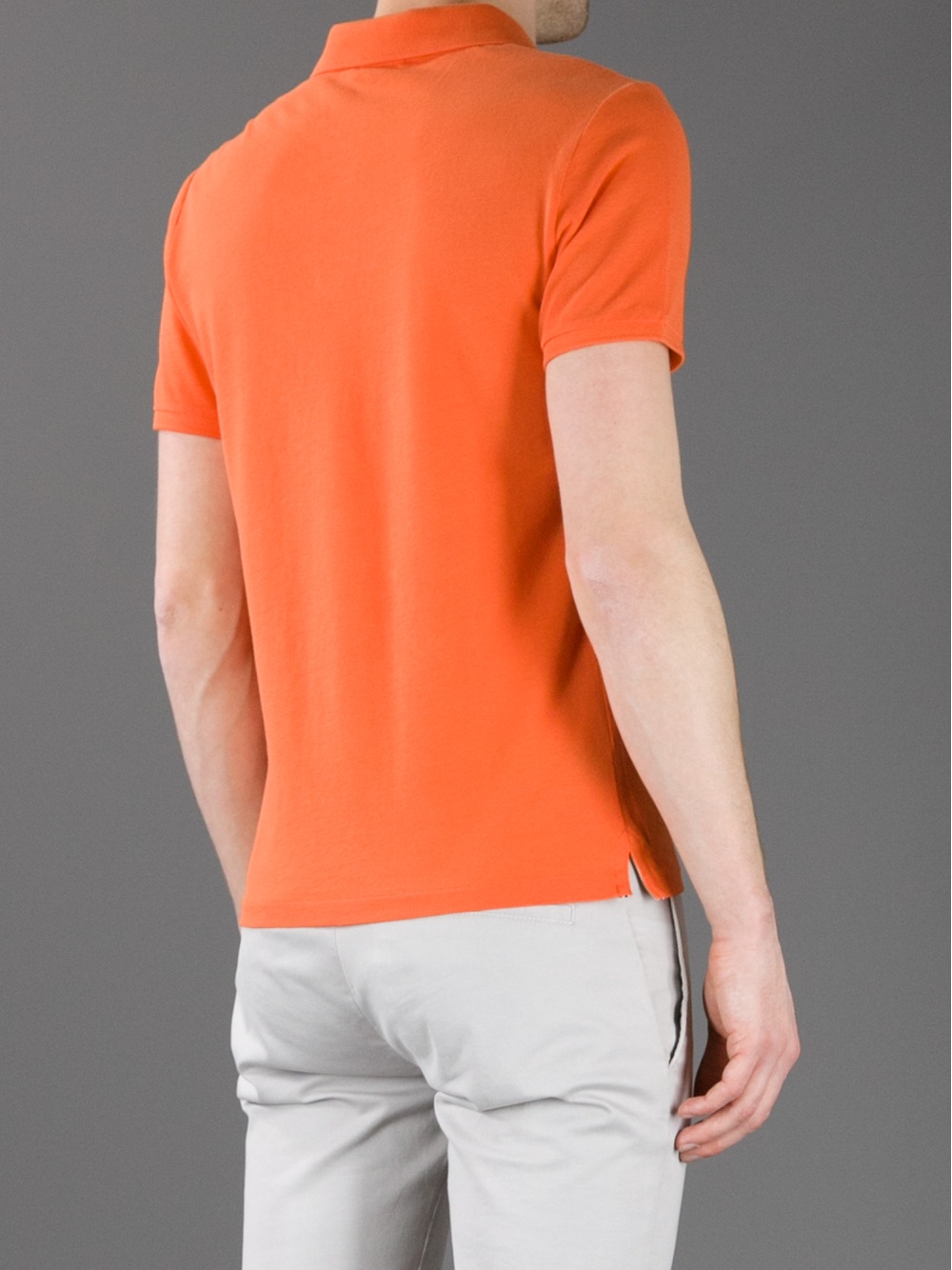 Moncler Classic Polo Shirt in Orange 