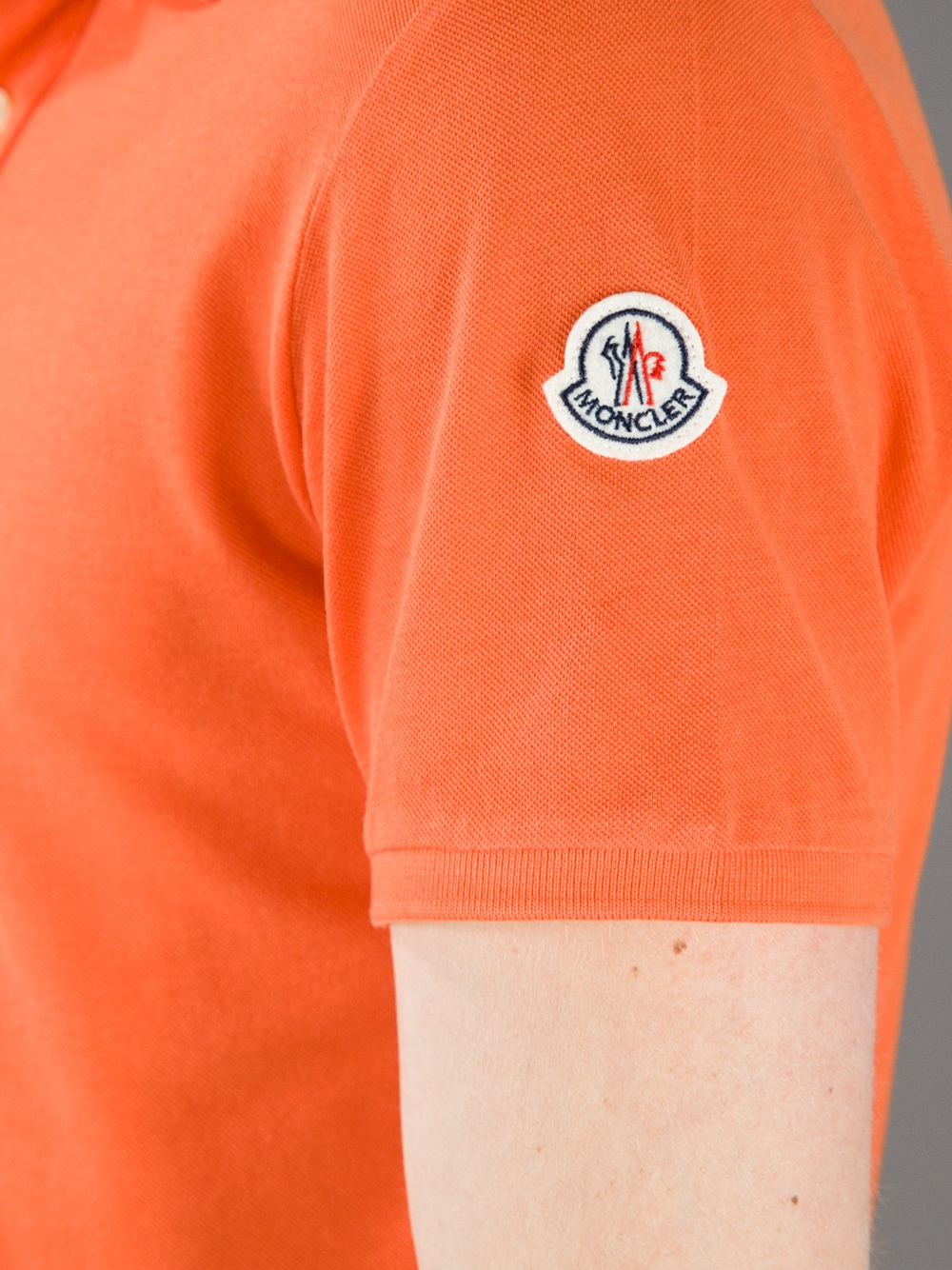 Moncler Classic Polo Shirt in Orange 