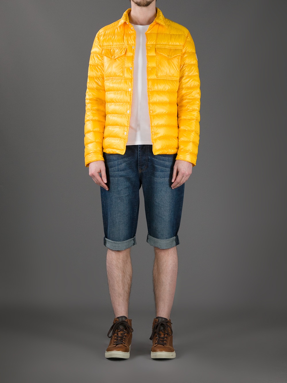 yellow padded jacket mens