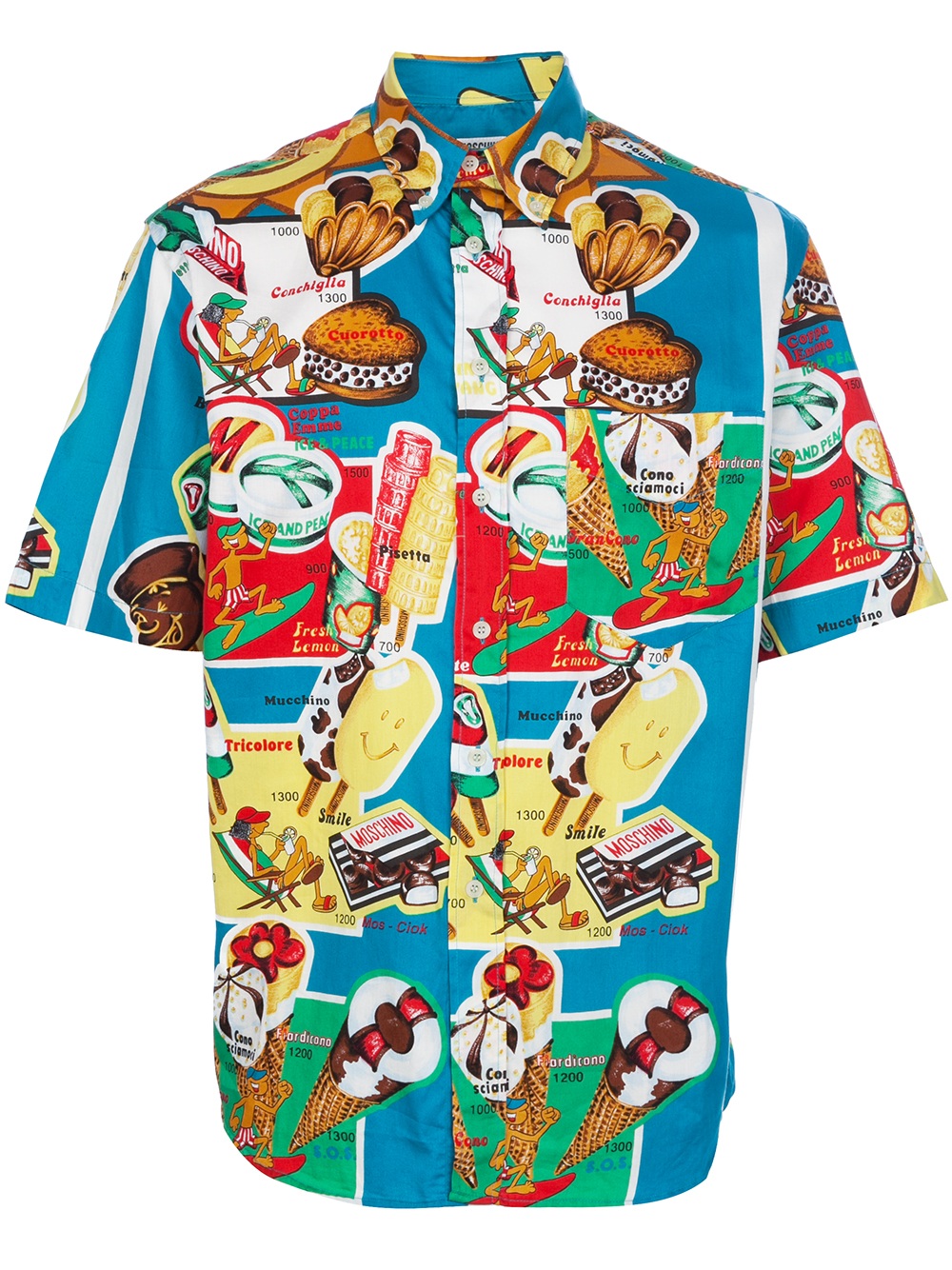 Moschino Ice Cream Print Shirt in White 
