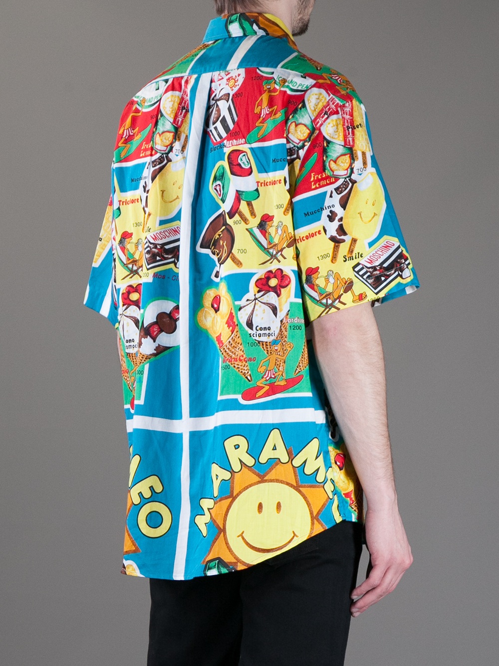 Moschino Ice Cream Print Shirt in White 