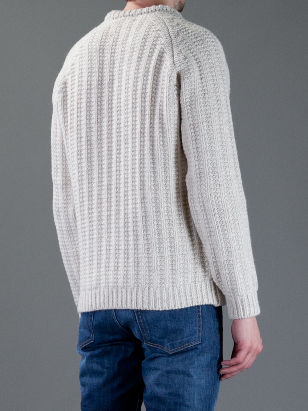 Lyst - Our Legacy Heavy Knit Sweater in Natural for Men