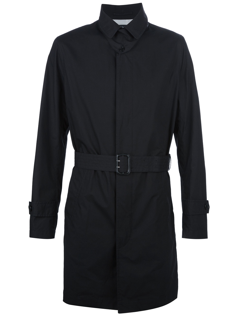Paul Smith Belted Mac Coat in Black for Men | Lyst