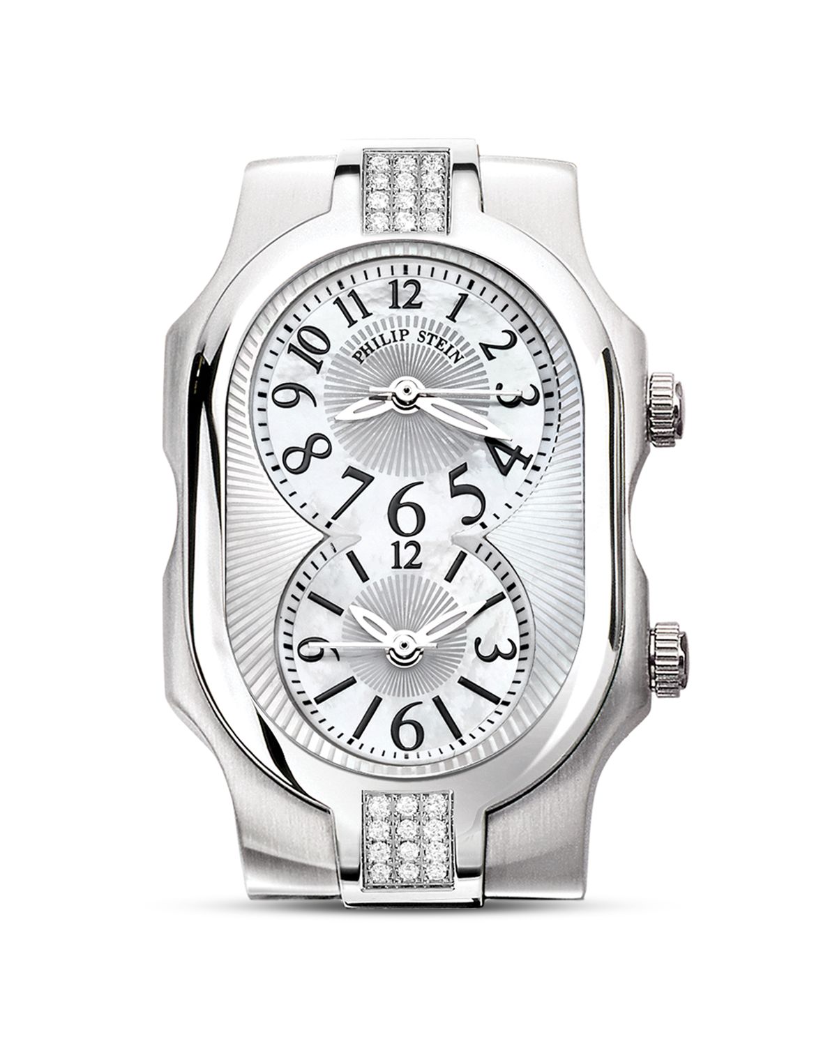 Philip Stein Small Signature Sport Diamond Watch Case, 42Mm in Silver ...