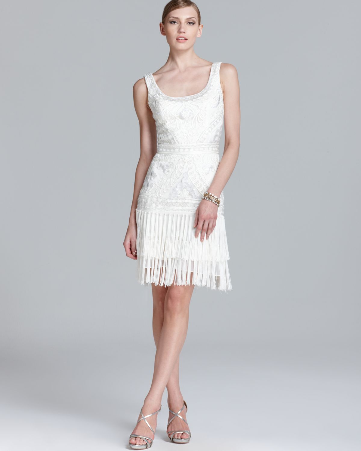 sue wong white dress