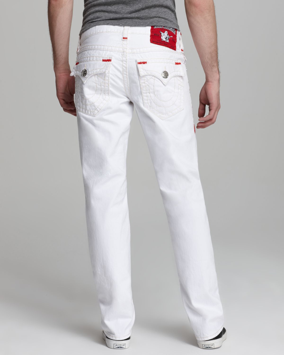 True Religion Jeans Ricky Super T Straight Fit in Optic White for Men - Lyst