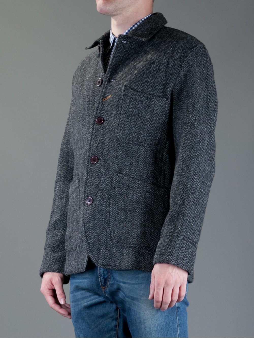 Lyst - Universal Works Bakers Herringbone Jacket in Gray for Men