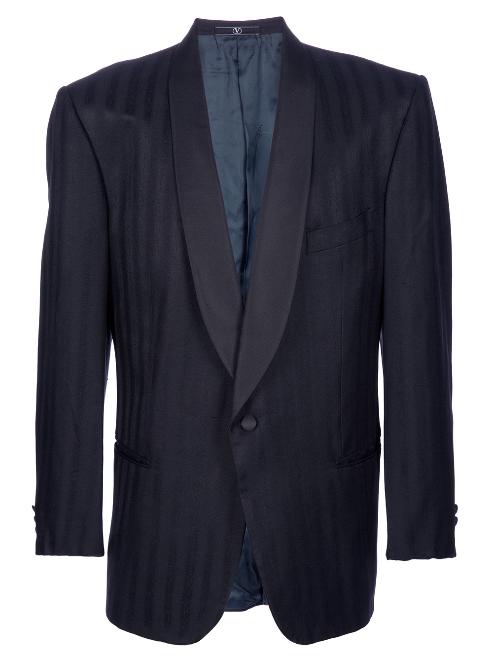 Valentino Silk Tuxedo Jacket in Midnight (Blue) for Men - Lyst
