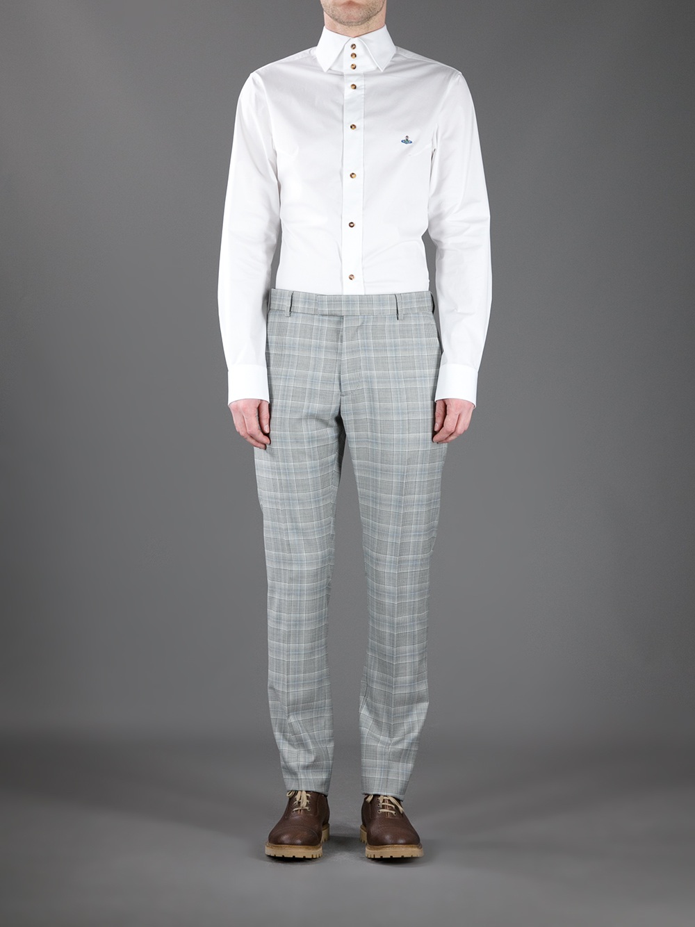 Vivienne Westwood Three Button Collar Shirt in White for Men - Lyst