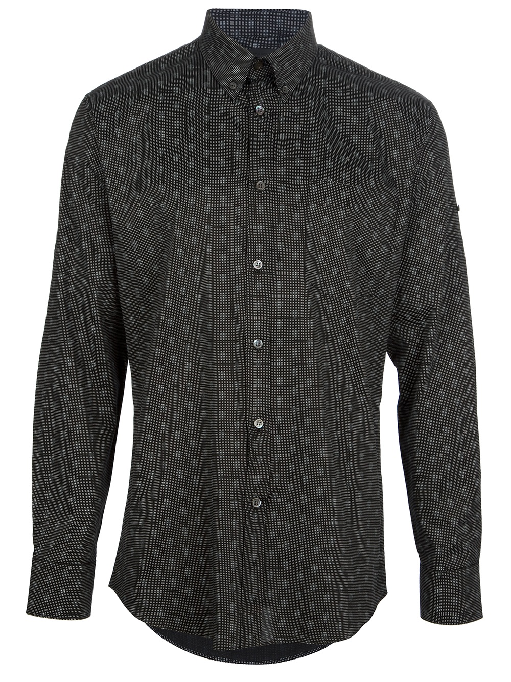 Alexander McQueen Spotted Button Down Shirt in Black for Men - Lyst