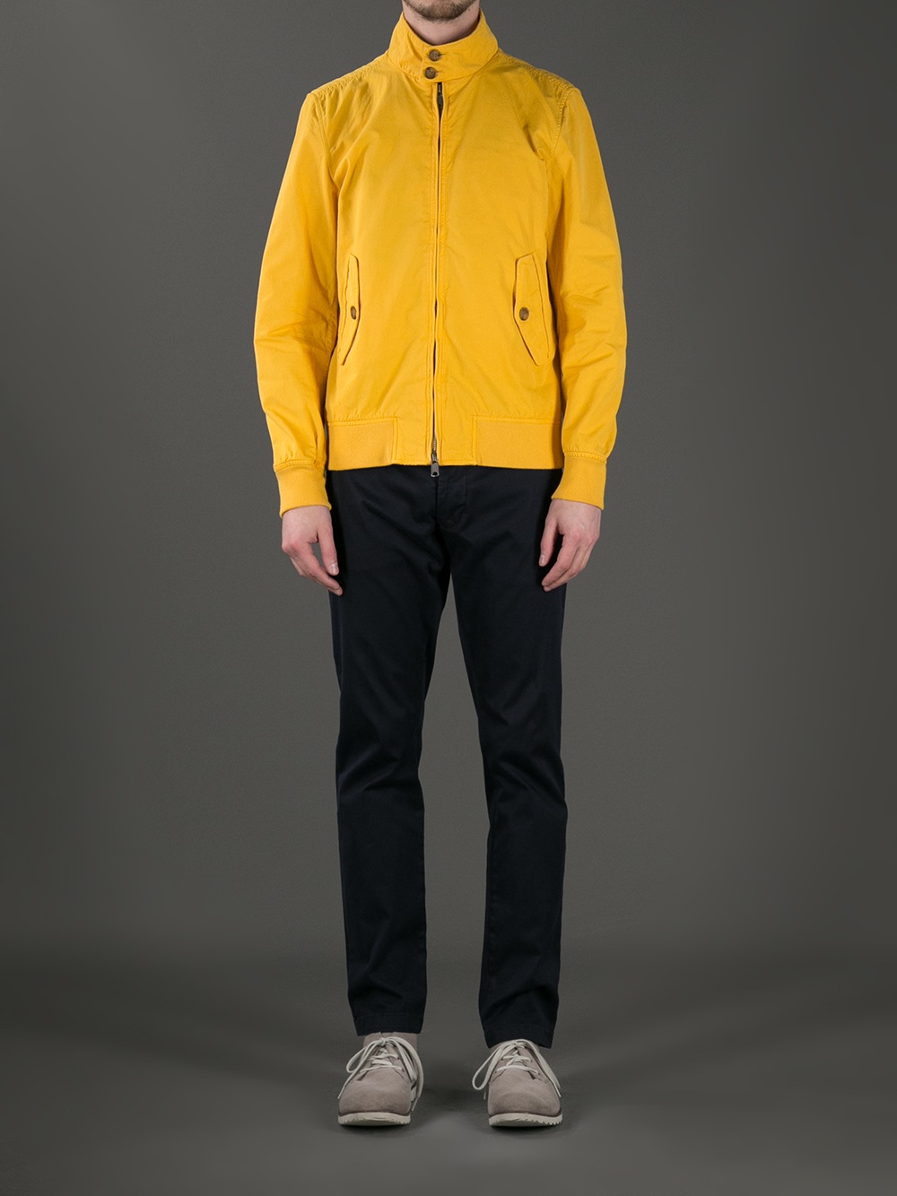 yellow harrington jacket