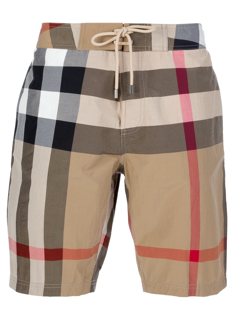 Burberry Brit Checked Shorts in Natural for Men | Lyst