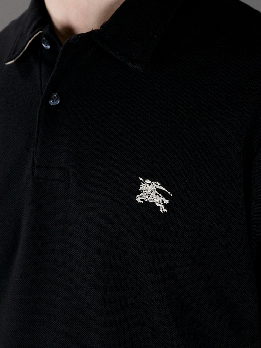 Burberry Brit Short Sleeve Polo Shirt in Black for Men | Lyst