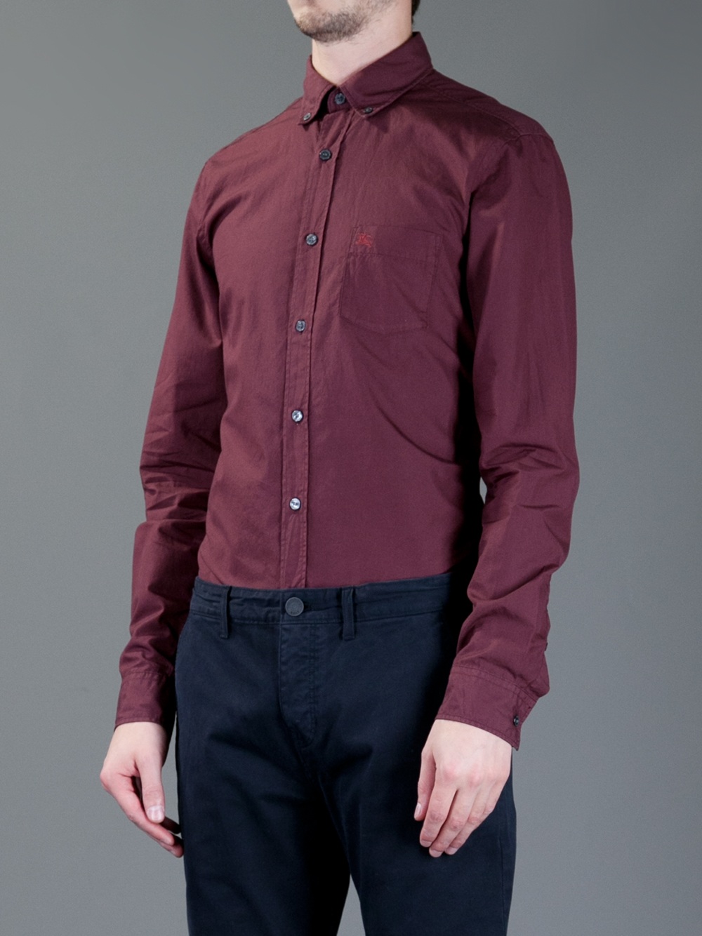 Burberry Brit Fred Shirt in Burgundy 