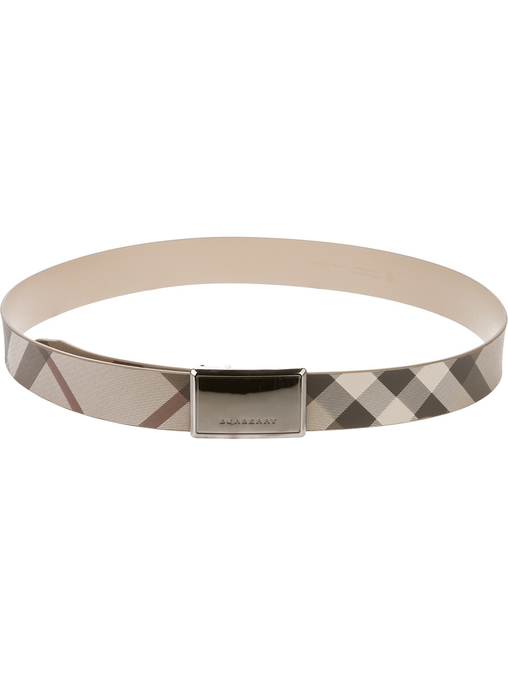 Burberry Smoked Check Belt in Grey 