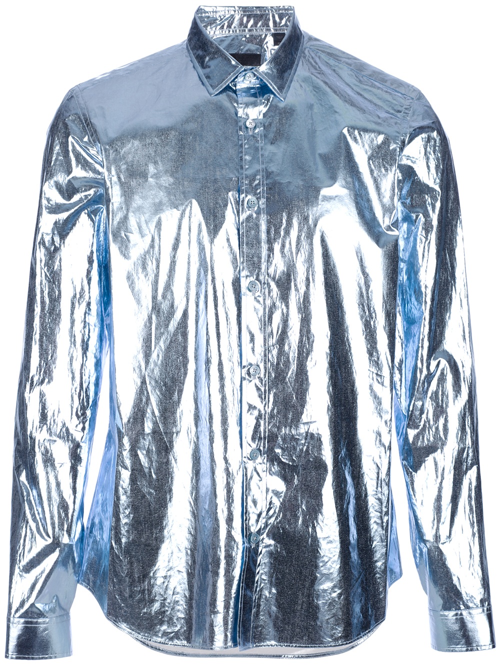 Prorsum Metallic Shirt in Blue for | Lyst