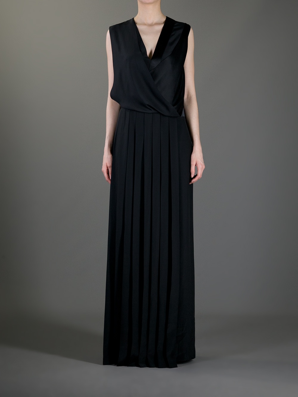 Lyst - Cedric Charlier Sleeveless Dress in Black