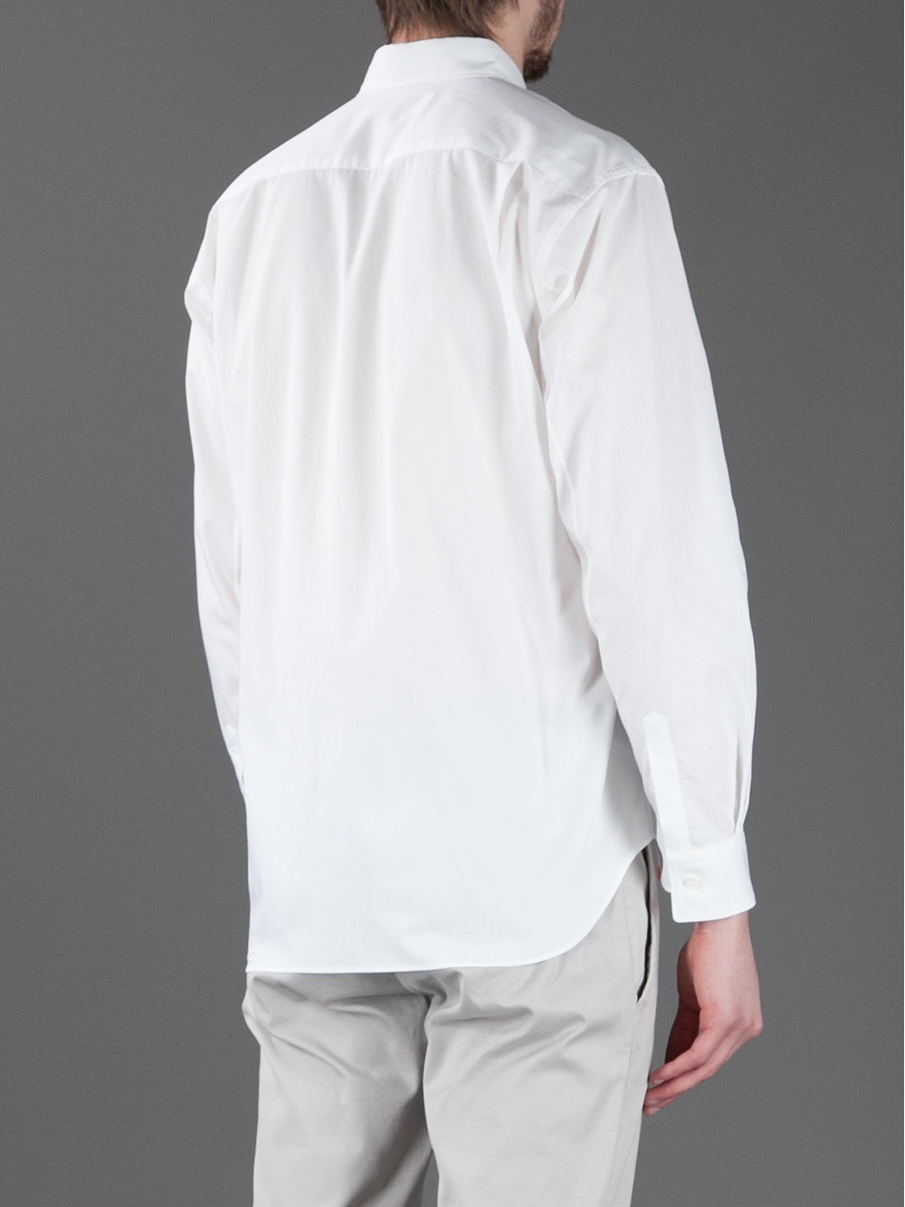 Comme des Garçons Contrast Circle Print Shirt in White for Men - Lyst