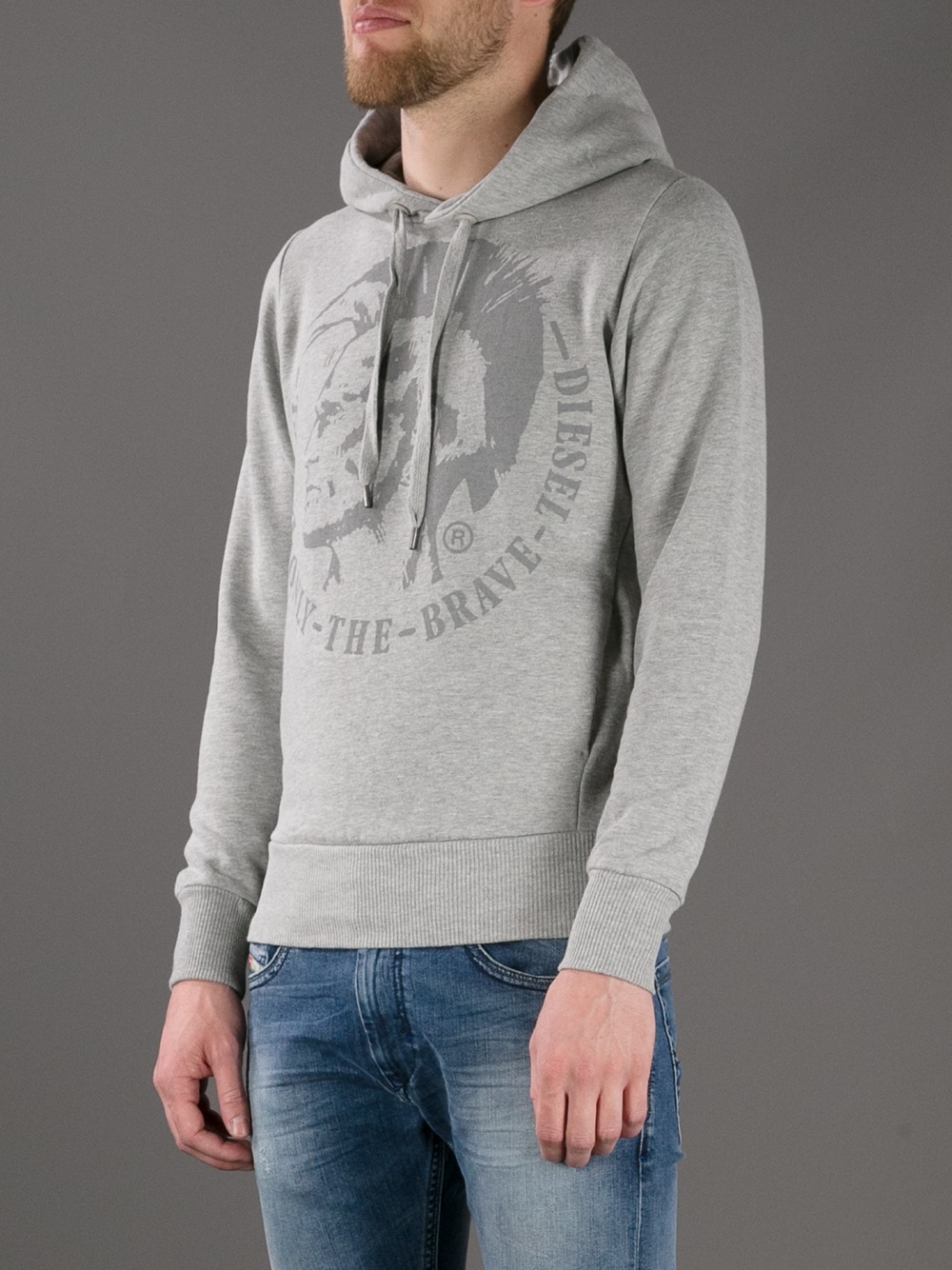 diesel hoodie grey