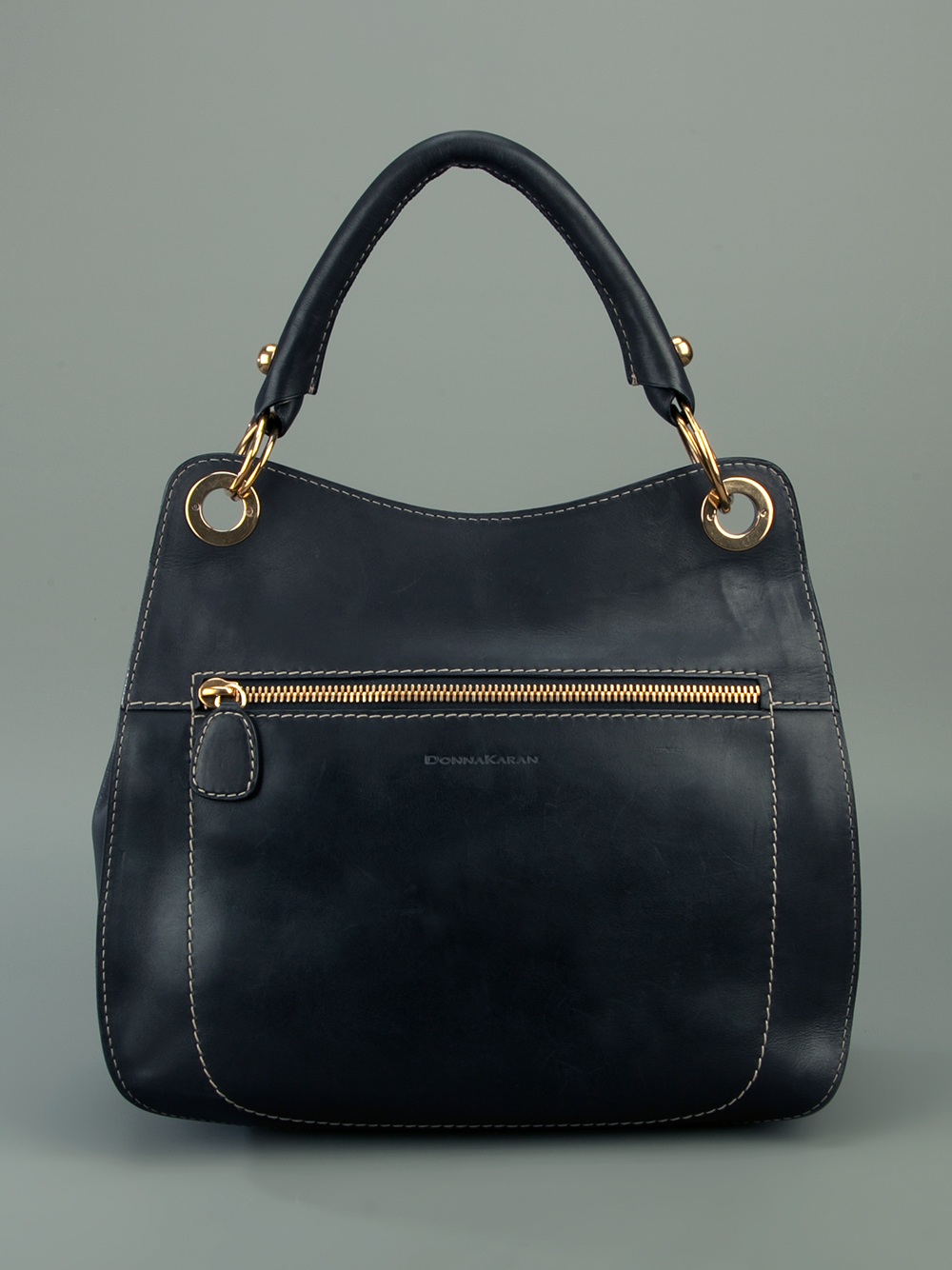 Donna Karan Leather Shoulder Bag in Black | Lyst