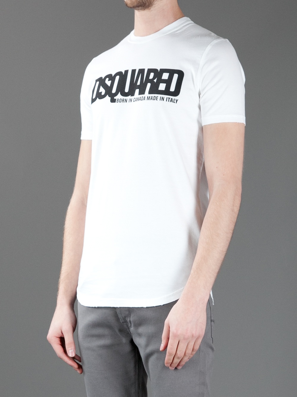DSquaredÂ² Printed Tshirt in White for Men - Lyst