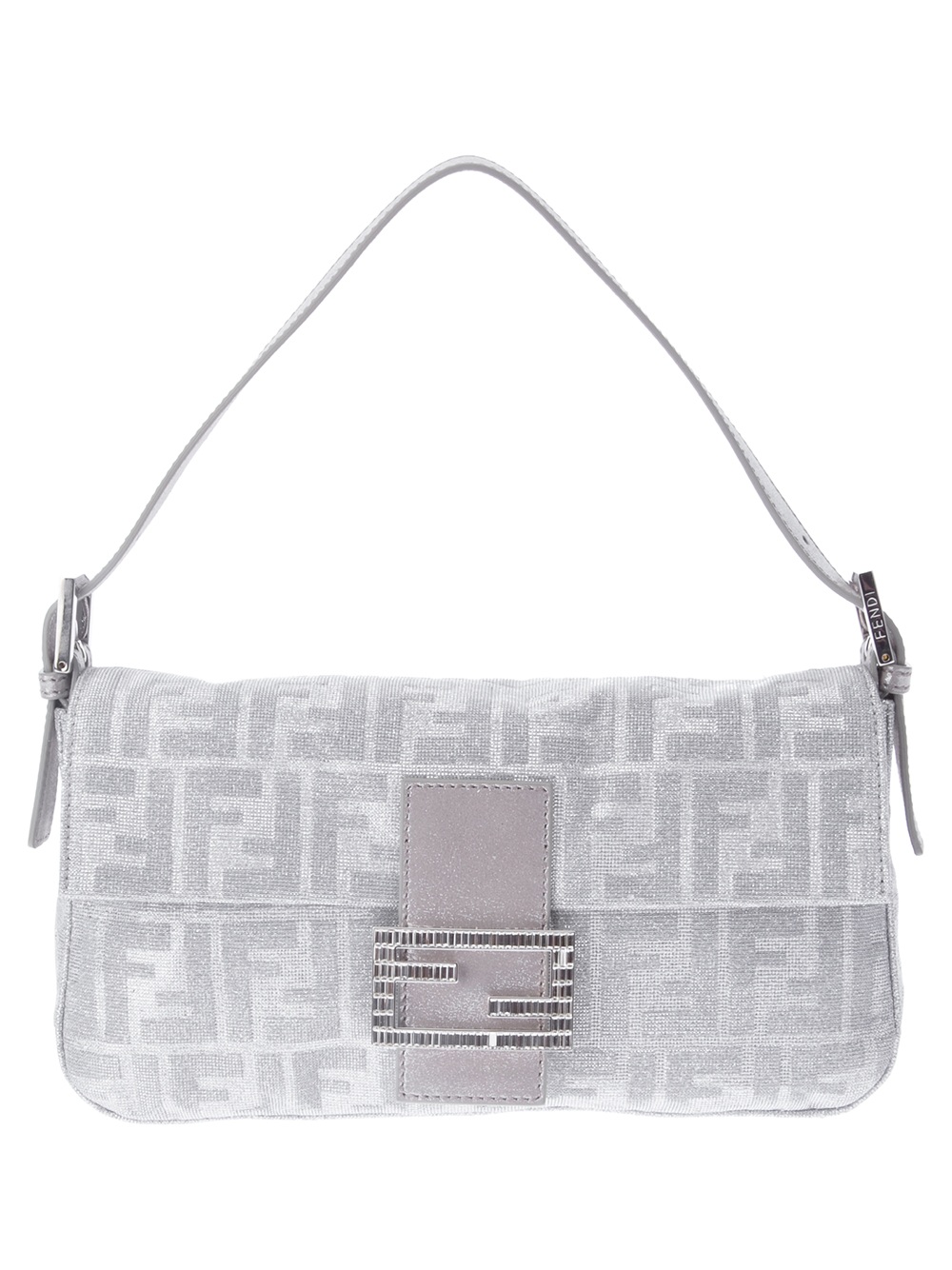 Silver fendi baguette cheap