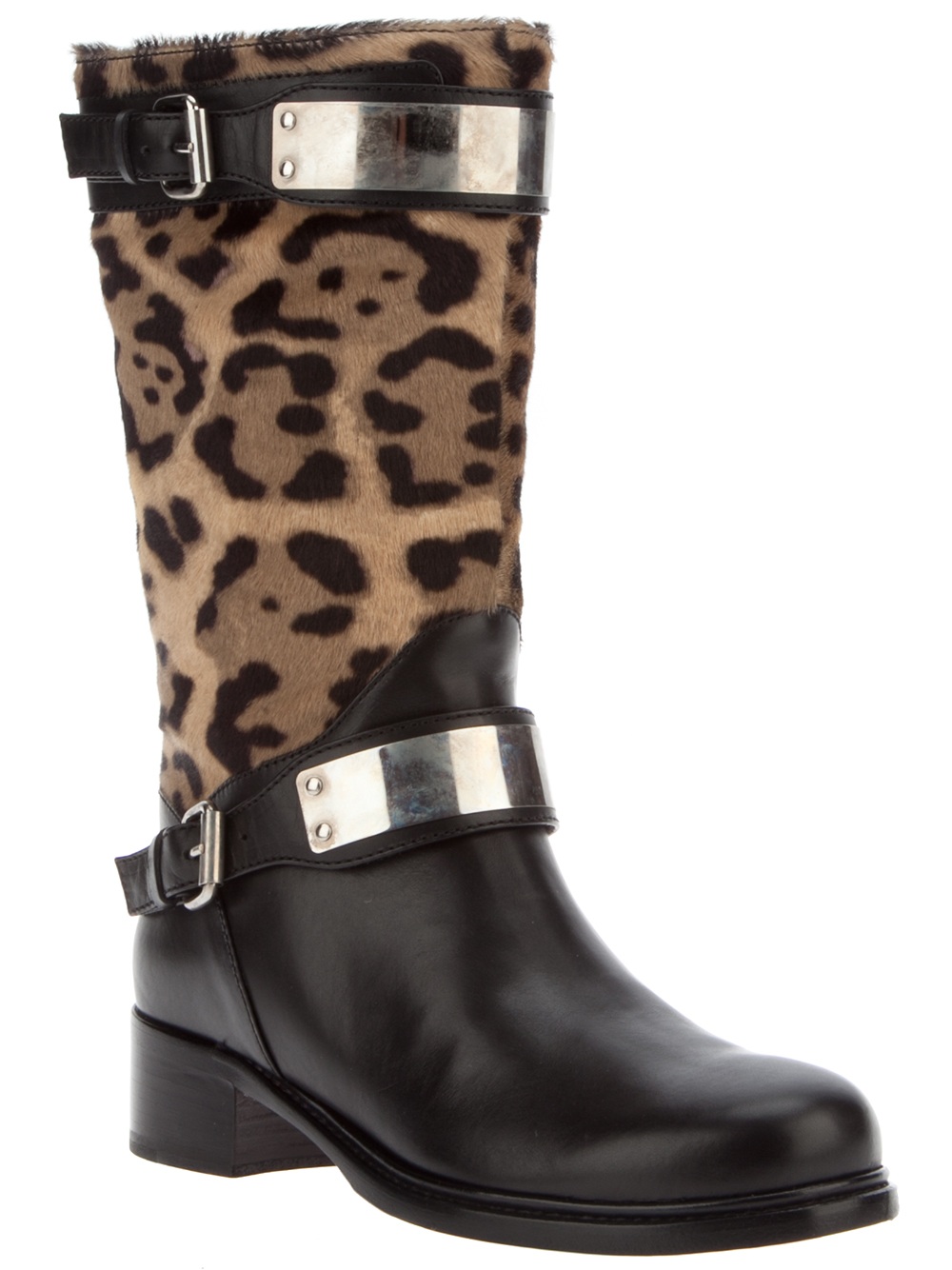 leopard motorcycle boots