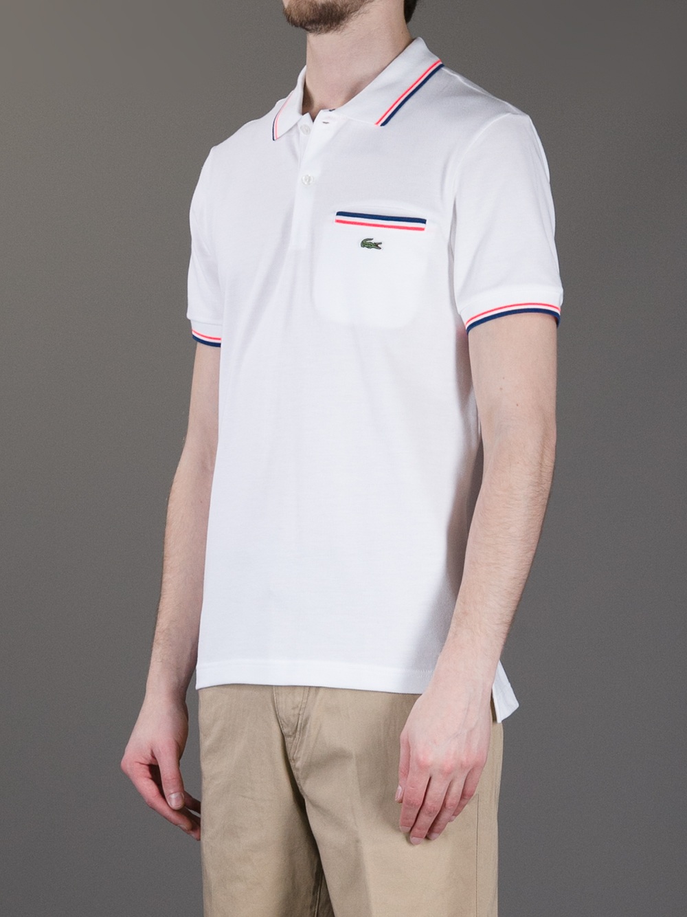 støj Persona hegn Lacoste L!ive Polo Shirt with Pocket in White for Men | Lyst