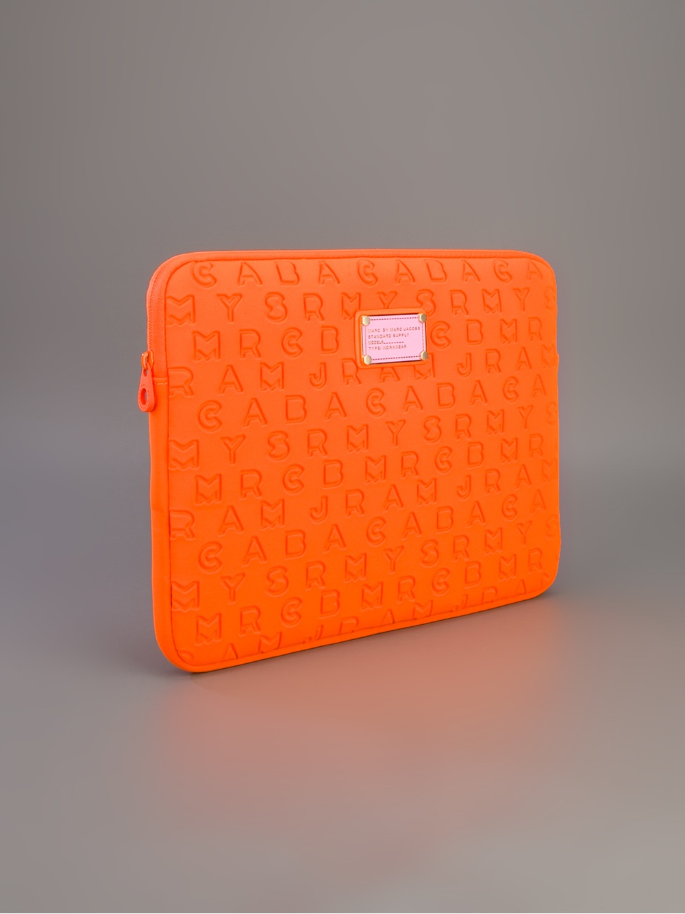 Marc By Marc Jacobs Brand Embossed 13 Laptop Sleeve in Orange | Lyst