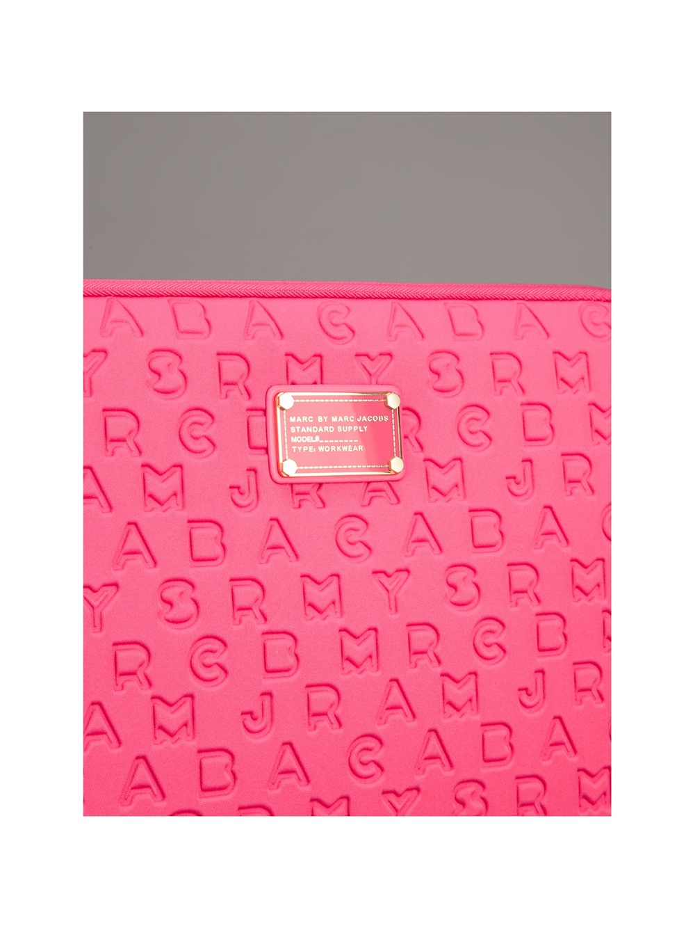 Lyst Marc By Marc Jacobs Brand Embossed 13 Laptop Sleeve in Pink