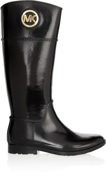 Michael Michael Kors Fulton Wellington Boots in Black | Lyst