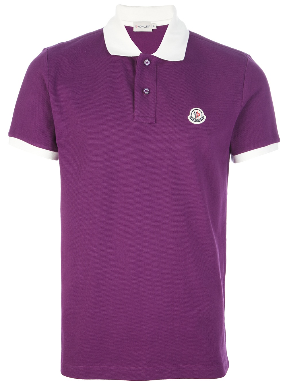 Moncler Contrast Collar Polo Shirt in Violet (Purple) for Men - Lyst